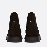 Tommy Hilfiger Stivaletto Chelsea in Camoscio Dark Coffee